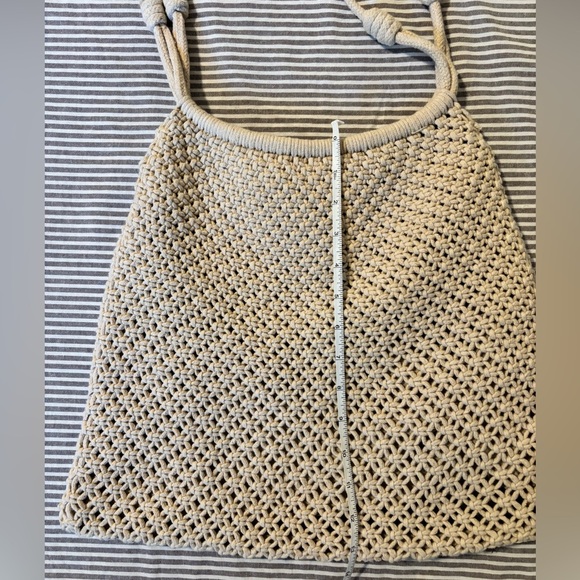 Zara Elegant Cream Woven Shoulder Beach/ Summer Bag - Picture 4 of 8